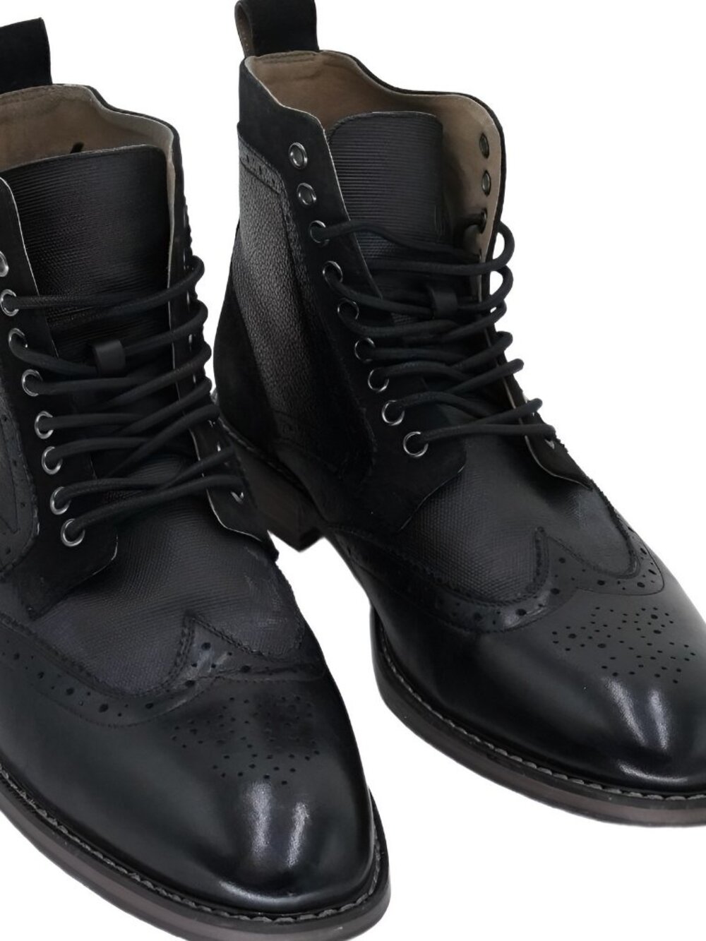 Stacy Adams Mens Finnegan Wingtip Lace-Up Black Multi Size US 11 EU 44